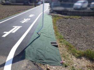 市道の舗装工事