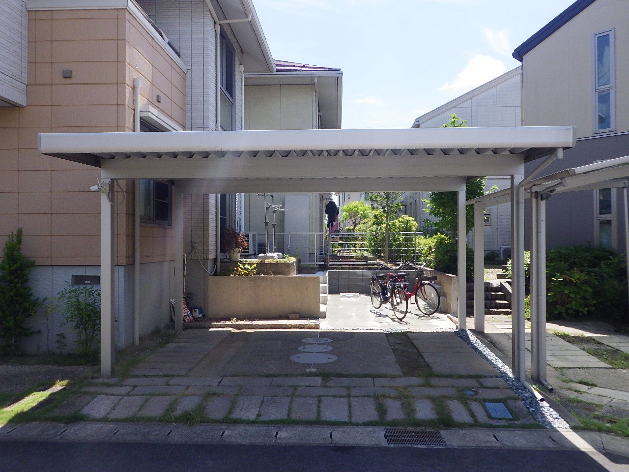 駐車場増設工事の完成全景